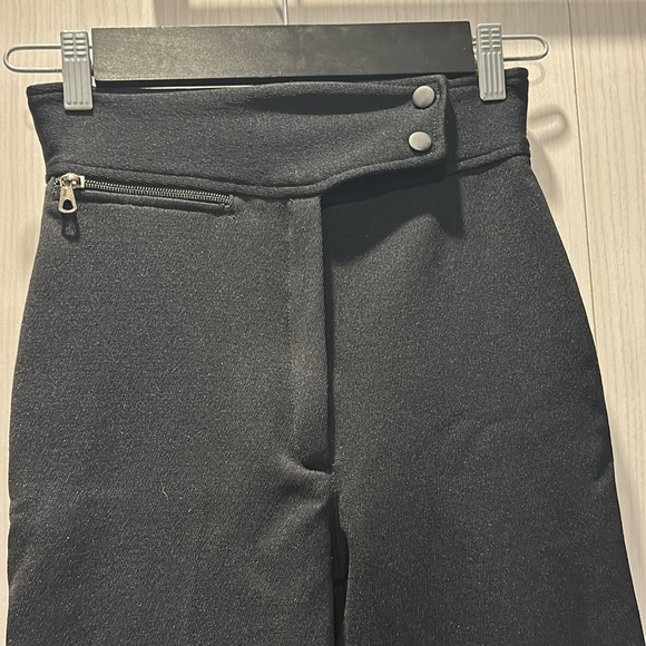 Vintage 80s Black wool blend Ski Snow Pants Small made in Italy size 8 US XS/S - Picture 4 of 12